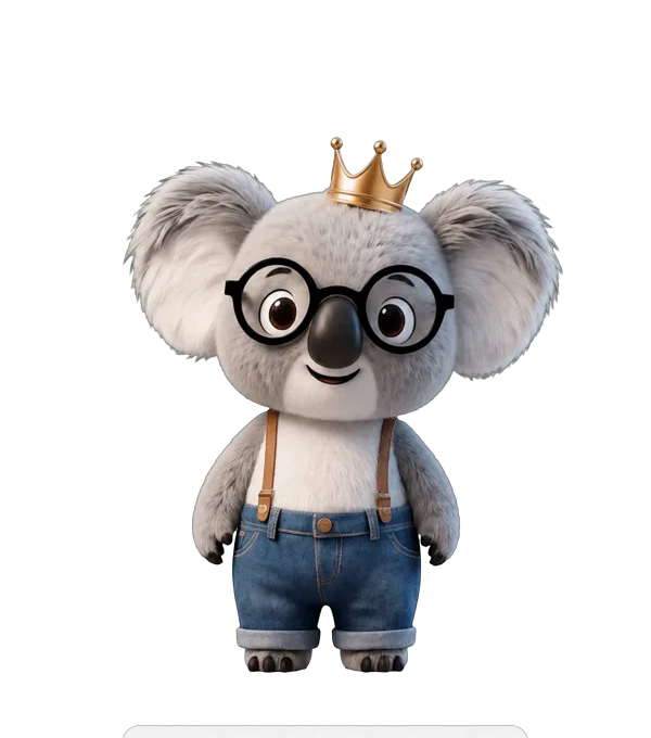 Koko wearing a crown