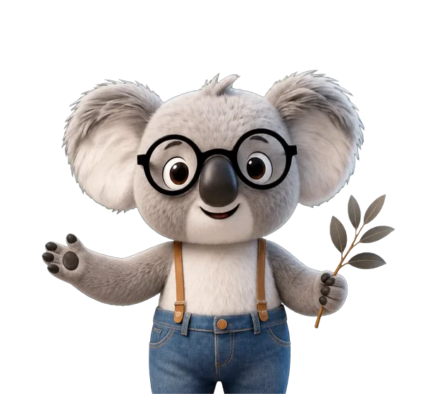 Koko holding a eucalyptus leaf